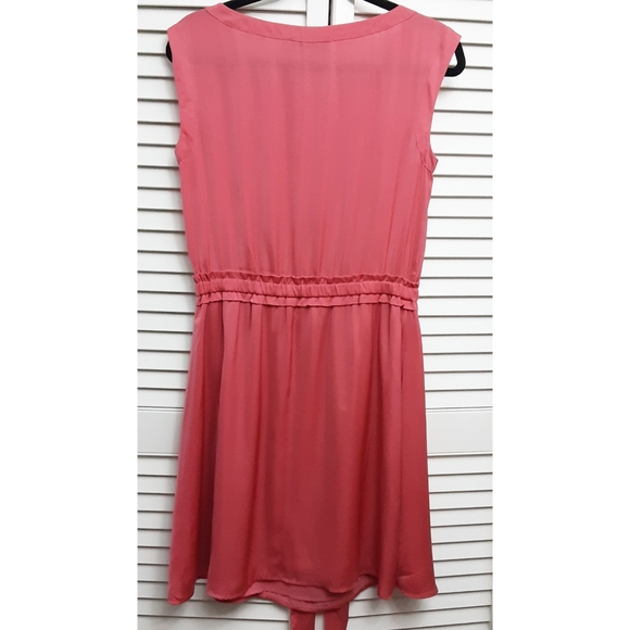 Loft Coral Sleeveless Dress with tie Small - Picture 2 of 6